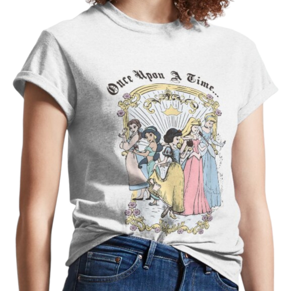 Disney Princess T-shirt light blue 100% cotton size Small - Picture 2 of 7